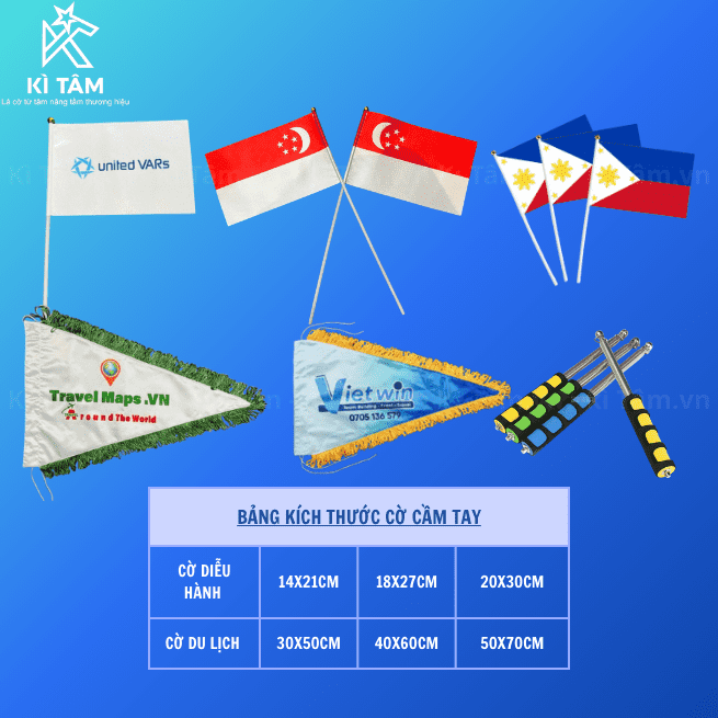 Cờ cầm tay in theo yêu cầu