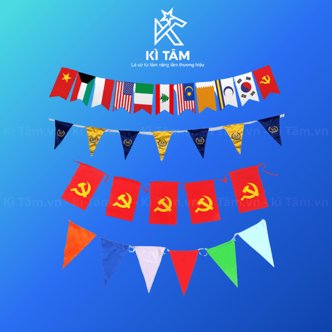 Cờ dây in logo