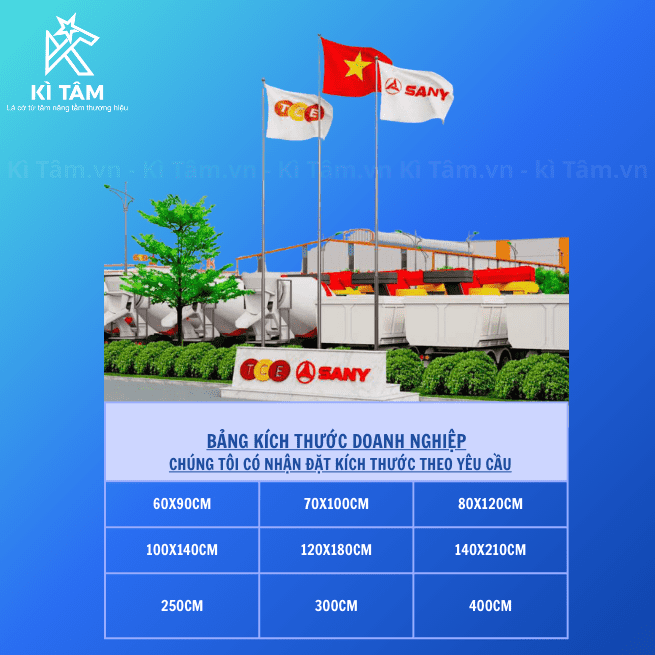 Cờ công ty treo cột